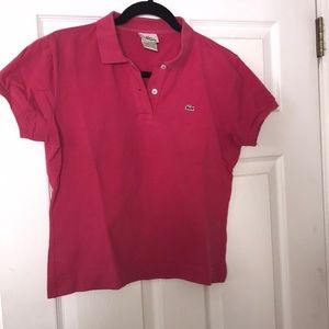Women’s Lacoste pink polo Short sleeve shirt